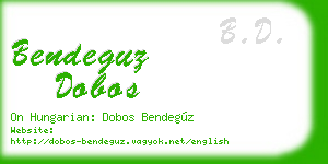 bendeguz dobos business card