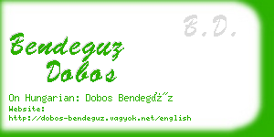 bendeguz dobos business card